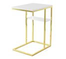 Table D'appoint Design "lucilla" 60cm Blanc et Or