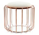 Pouf et Table D'appoint "comfortable" 50cm Beige et Rose