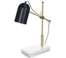 Lampe à Poser En Marbre "spiro" 54cm Noir