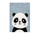 Tapis De Chambre Enfant Panda "madurra" Bleu 80 X 150 Cm