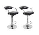 Lot De 2 Chaises De Bar "midnight" 105cm Noir