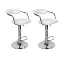 Lot De 2 Chaises De Bar "midnight" 105cm Blanc