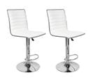 Lot De 2 Chaises De Bar "midnight" 116cm Blanc