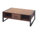 Table Basse Hwc-a27b 150x60x45 cm Mvg-certifié Métal Aspect Chêne Sauvage