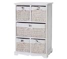 Commode Dundee, Armoire à Tiroirs, Style Shabby, Vintage 90x60x30cm ~ Blanc