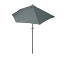 Parasol Parla Alu, Hémicycle, Parasol Balcon Uv 50+ ~ 300cm Anthracite Sans Pied