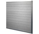 Wpc Pare-vue Sarthe, Abat-vent, Clôture, Aluminium Premium ~ Lot De 2, 3,75m, Gris