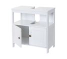 Meuble De Rangement Sous Lavabo Hwc-b63 60x60x30 Cm Blanc