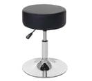 Tabouret Hwc-c22, Hauteur Réglable, Ø 35 Cm ~ Similicuir Noir