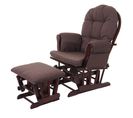 Fauteuil De Relaxation Hwc-c76 Avec Repose-pied Tissu Mahagony