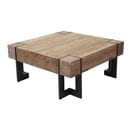 Table Basse De Salon Hwc-a15 Bois Massif De Sapin Rustique 60x60cm