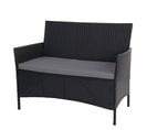 Banc De Jardin Halden En Polyrotin ~ Anthracite, Coussin Anthracite