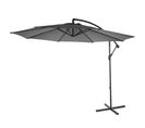 Parasol Acerra Ø 3m Inclinable Polyester Acier 11kg Gris Sans Socle