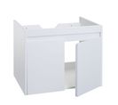 Meuble Sous-lavabo Hwc-l86 2 Portes 48x59x46cm Blanc