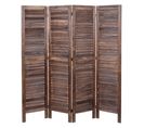 Paravent Hwc-g30 Shabby Chic 170x160cm Marron