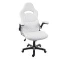 Chaise De Bureau Hwc-f87 Chaise Pivotante, Fauteuil Directorial, Similicuir ~ Blanc