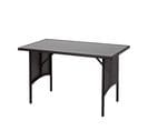 Table En Polyrotin Hwc-g16, Table De Jardin, Gastronomie 112x60cm ~ Noir