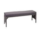 Banc En Polyrotin Hwc-g16, Banquette De Jardin 112cm ~ Gris, Coussin Gris Foncé