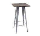 Table Haute Hwc-a73 Avec Plateau En Bois 107x60x60cm Gris