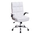 Chaise De Bureau Hwc-j21 Réglable En Hauteur Similicuir Blanc