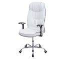 Chaise De Bureau Hwc-f14 150kg Charge Max Simlicuir Blanc