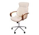 Chaise De Bureau Hwc-h39 Similicuir Beige Crème