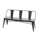 Banc À 3 Places Hwc-h10 Chesterfield Similicuir Noir-gris