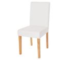 Chaise De Salle à Manger Littau Similicuir Blanc Mat Pieds Clairs