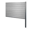 Brise-vue En Wpc Sarthe, Poteau En Aluminium ~ Extension, 185cm Gris