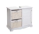 Meuble Sous-vasque Hwc-h20, 60x65x31cm ~ Shabby Blanc