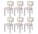 Lot De 6 Chaises De Salle à Manger Hwc-k88 Bois Rose