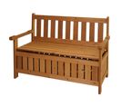 Banc De Jardin Hwc-l68 Avec Espace De Rangement Sapin Bois Mvg 114cm Brun