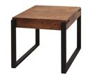 Table D'appoint Hwc-l53 Métal 51x50x54cm Chêne Sauvage Foncé