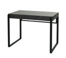 Table Console Hwc-l53 Métal 80x100x54cm Imitation Marbre Gris