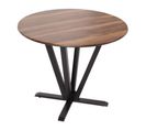 Table De Bistrot Hwc-m56 Ø92cm Aspect Marbre/pierre Piètement Clair