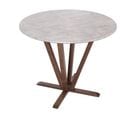 Table De Bistrot Hwc-m56 Ø92cm Sheesham Aspect Bois Foncé