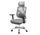 Chaise De Bureau Hwc-j92 Ergonomique Appui-lordose Réglable Gris