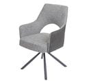 Chaise De Salle à Manger Hwc-k30 Pivotante Gris Gris Foncé