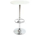 Table De Bar Table De Bistrot Table De Réception Bari Avec Repose-pieds Ø60cm Blanc