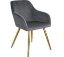 Chaise Marilyn Effet Velours Style Scandinave