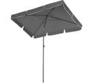 Parasol Vanessa 200 X 125 Cm Réglable En Hauteur Et Inclinable - Gris