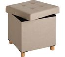 Pouf Coffre De Rangement Pliable Alea - Sable