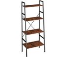 Etagère Échelle Liverpool Style Industriel 61,5 X 36,5 X 150 Cm - Bois Foncé Industriel, Rustique