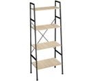 Etagère Échelle Liverpool Style Industriel 61,5 X 36,5 X 150 Cm - Bois Clair Industriel, Chêne