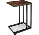 Table D’appoint Eton 48x35x66cm - Bois Foncé Industriel, Rustique