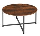 Table Basse Aberdeen 88,5x47cm - Bois Foncé Industriel, Rustique