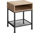 Table De Chevet Harlow 40,5x40,5x59cm - Bois Clair Industriel, Chêne Sonoma