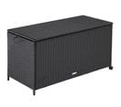 Coffre De Rangement Avec Cadre En Aluminium Et Roues 297l, 117x54x64cm - Noir