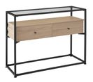 Table Console Reading 101,5x41,5x80,5cm - Bois Clair Industriel, Chêne Sonoma