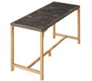 Table De Bar En Rotin Lovas 161 X 64,5 X 99,5 Cm - Marron Naturel